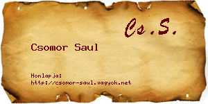 Csomor Saul névjegykártya